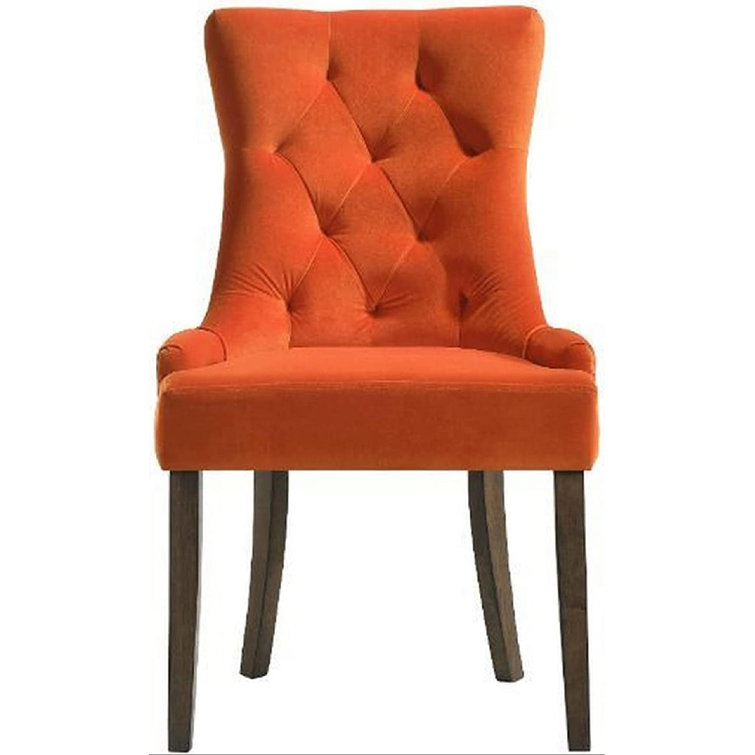 ZHENMIAO XINLEI TRADING INC Tufted Velvet Upholstered Parsons Chair